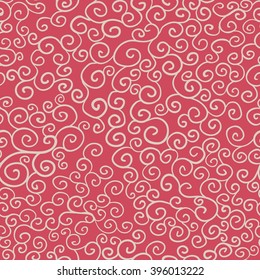 curl doodle tender background. seamless texture