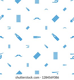 curl icons pattern seamless white background. Included editable filled mustache, hair straightener, straight hair, hair curler icons. curl icons for web and mobile.