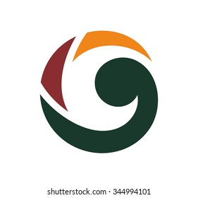 curl letter g logo vector.