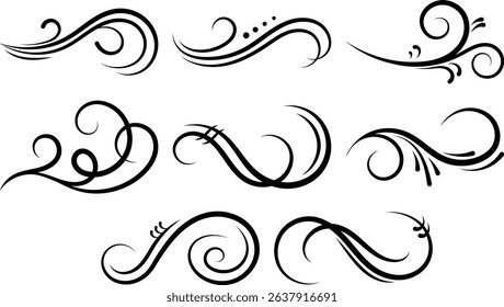 Curl Ornament Vector is an elegant and decorative design theme featuring intricate swirl and curl patterns. 