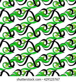 Curl ornamental seamless vector background sketchy. Can be used for Wallpaper, pattern fills, background of web page, surface textures, covers, posters, flyers, banners.