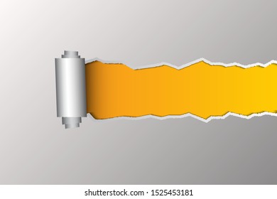 Curl  paper.Torn paper. Infographics elements in the form of paper tape for various purposes. Vector illustration.Eps10