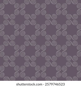 Curl pattern on lilac. It is possible to change the lilac shade to another color. A simple motive. Pastel tone. Background, seamless patterns, wrapping paper, clothing prints, fabric patterns 