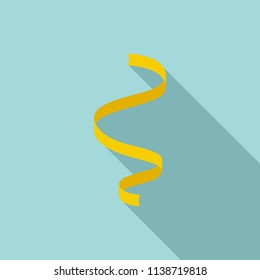 Curl ribbon icon. Flat illustration of curl ribbon vector icon for web design