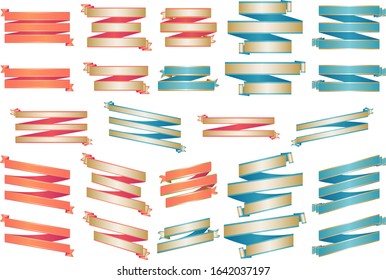 Curl ribbon set formal vector