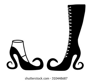 Curl shoes  for design projects - vector illustration