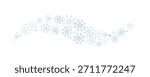 Curl of snowflakes. Snowflakes in vector. Blizzard of snowflakes.