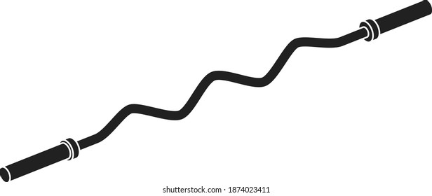 Curl Weight Bar icon , vector