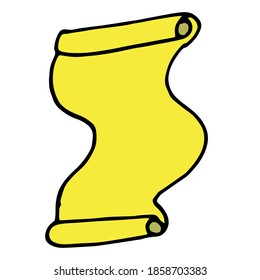 Curled Banners Stripes Blank Paper Children Cartoon Drawing