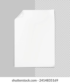 Burla de papel en blanco. Ilustración vectorial sobre fondo gris. Puede ser usado para su diseño. Listo para su presentación. EPS10.	