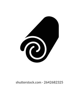 Curled cinnamon stick isolated on white background close-up