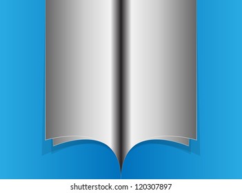 Curled corner of green page vector