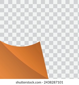 Curled corner of paper page with background.  Vector illustration