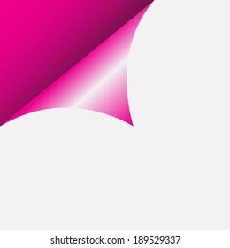 Curled corner. Vector.