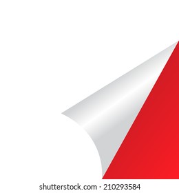 Curled corner. Vector. 