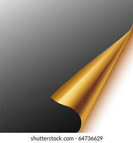 Curled corner, vector illustration