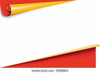 Fondo de papel de borde rizado con sombra