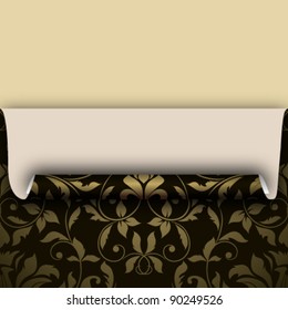 Curled  of floral background page