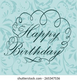 Curled greeting for birthday