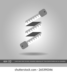 Curled measuring tape icon vector illustration eps10 