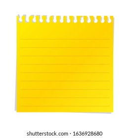 Curled note paper edges on white background.