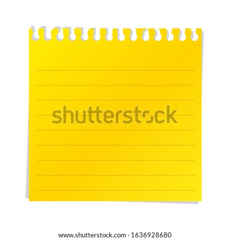 Curled note paper edges on white background.
