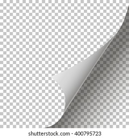 Curled Page Corner isolated background  stylish design