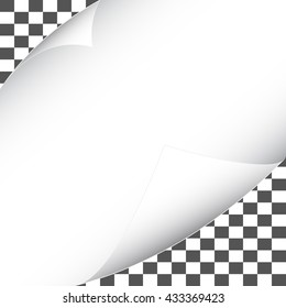 Curled Page Corner isolated background stylish design