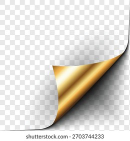 Canto de página ondulado isolado em fundo transparente e branco. Borda de papel de curva em branco, folha dobrada, ângulo de nota com sombra realista. Vetor enrolado adesivos, casca
