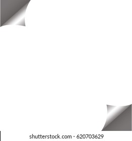 Curled page paper vector