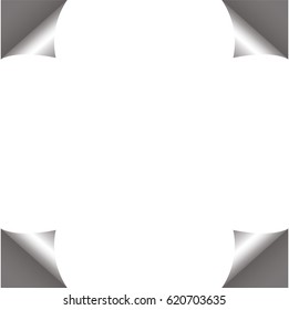 Curled page paper vector