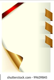  Curled Page and ribbons