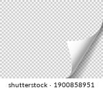 Curled page with shadow on blank sheet of paper. Page curl realistic paper mock up. Design element for advertising and promotional. Vector illustration.