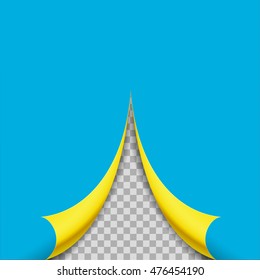 Curled page with transparent background