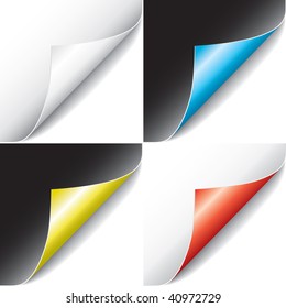 Curled Pages (vector). In the gallery also available XXL jpeg version of this image.