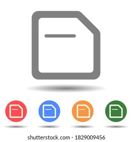 Curled paper corner vector icon