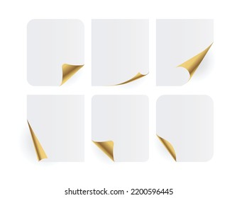Curled paper corners. Easy editable Vector.