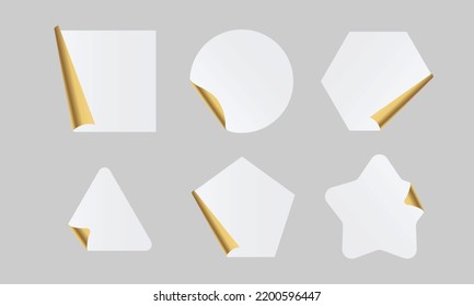 Esquinas de papel curvadas. Vector fácil de editar.