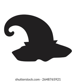 Curled Tip Witch Hat Silhouette
