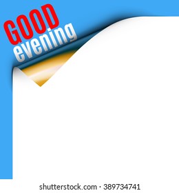 Curled White Paper Corner 