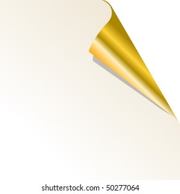 Curled yellow corner
