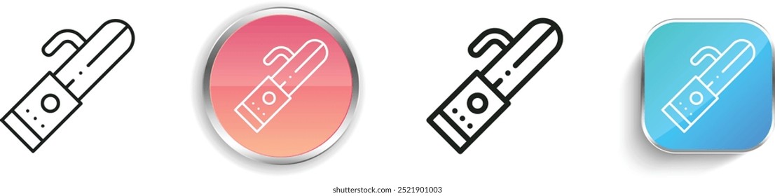 curler icon. Thin Linear, Regular and Button Style Design Isolated On White Background