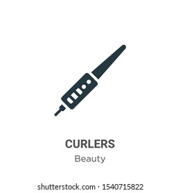 Curlers vector icon on white background. Flat vector curlers icon symbol sign from modern beauty collection for mobile concept and web apps design.