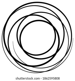 Curlicue, Loop shapes, elements vector illustration