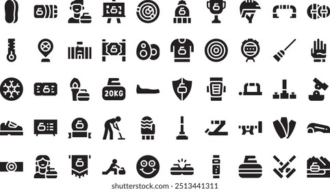 Curling championship icons High-Quality Vector Icons Collection with Editable Stroke. Ideal for Professional and Creative Projects.