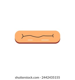 Curling veränderbare Bürstenkopf Vektor flache Illustration. Cartoon Curling Griff Besen für Gleiter auf Eisbahn. Curling Sport Spiel Profi-Ausrüstung Draufsicht isoliert auf weiß
