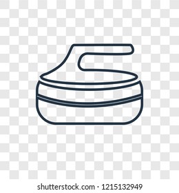 Curling concept vector linear icon isolated on transparent background, Curling concept transparency concept in outline style