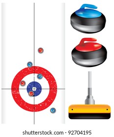 Curling Game Element Set