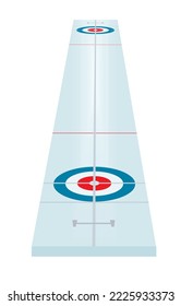 Curling ice field. vector illustration