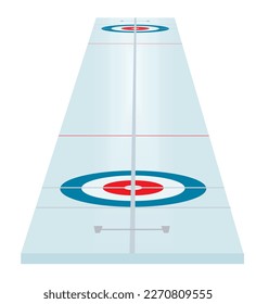 Curling ice field. vector illustration